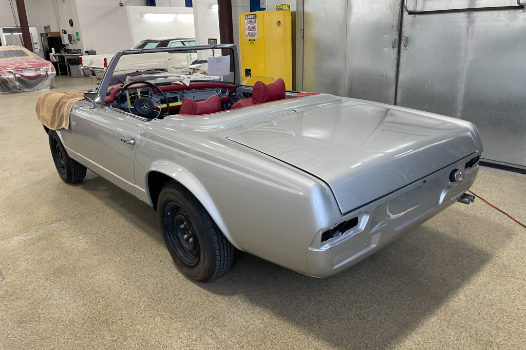 1968 Mercedes-Benz 280SL Silver With Red Interior